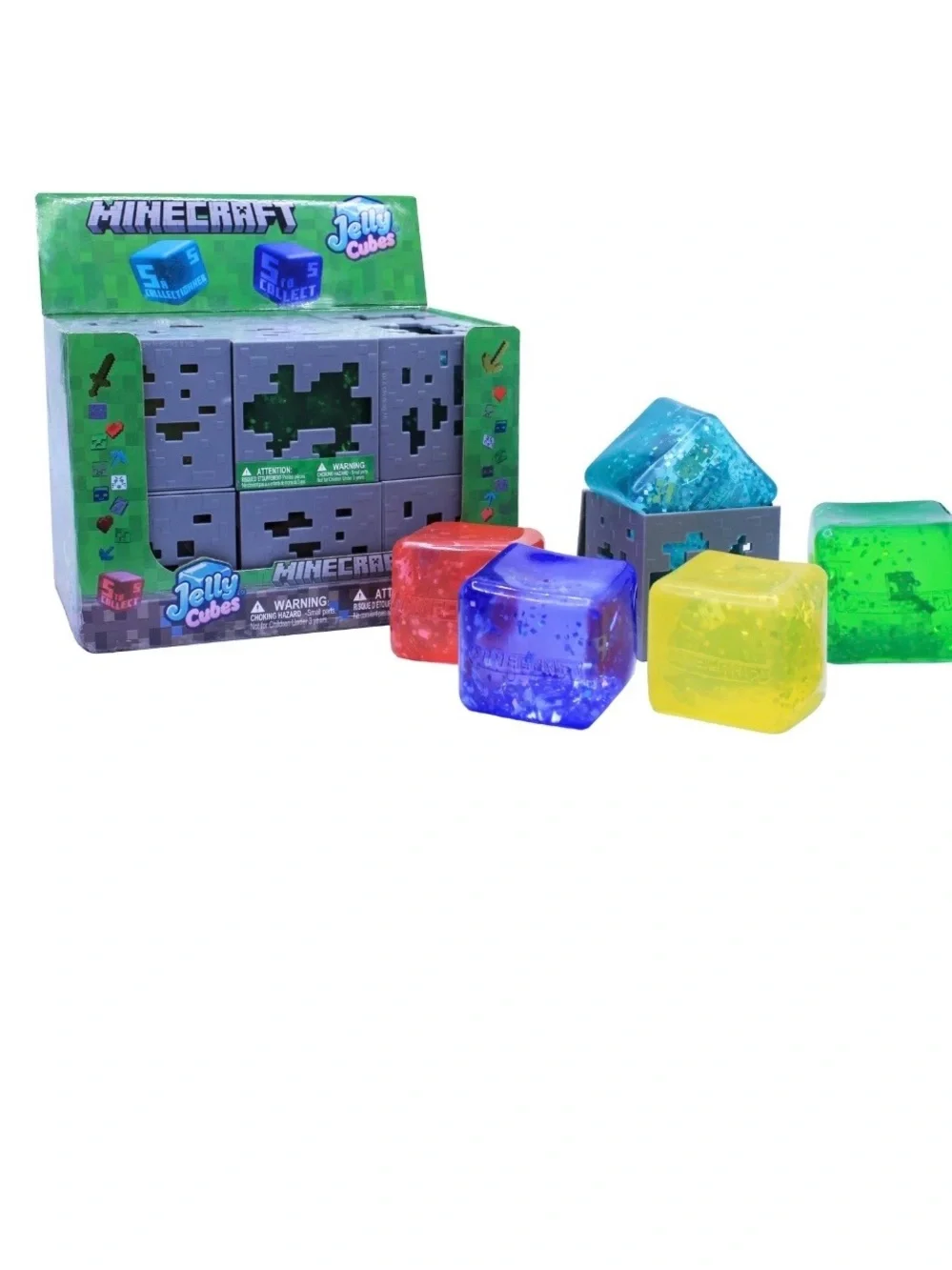 Minecraft Jelly Cubes Sensory Building Block - Green